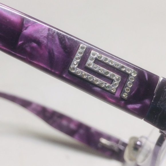 Versace Greek Key Crystal Eyeglasses Frames -Italy - Picture 2 of 13